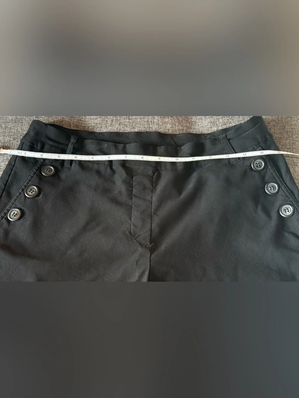 TRIBAL JEANS Brand Women's Black Button-Detail Bermuda Shorts